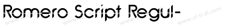 Romero Script Regul字体转换